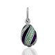 Cute Silver Enamel Egg Pendant The Romanov, image 