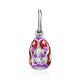 Chic Silver Enamel Egg Pendant The Romanov, image 