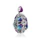 Whimsical Silver Enamel Locket Egg Pendant With Angel The Romanov, image , picture 4