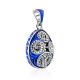 Ornate Silver Enamel Egg Shaped Pendant The Romanov, image , picture 4