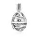 White Enamel Crystal Egg Pendant The Romanov, image 