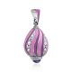 Wonderful Lilac Enamel Egg Shaped Pendant With iolite And Crystal The Romanov, image , picture 4