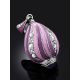 Wonderful Lilac Enamel Egg Shaped Pendant With iolite And Crystal The Romanov, image , picture 2