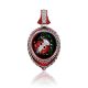 Whimsical Ladybird Motif Enamel Garnet Egg Pendant The Romanov, image 