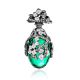 Lustrous Faceted Green Crystal Egg Shaped Pendant The Romanov, image 