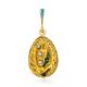 Fabulous Gilded Silver Enamel Egg Pendant With Crystals The Romanov, image 