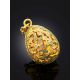 Floral Design Gilded Silver Egg Shaped Pendant The Romanov, image , picture 2