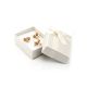 Textured White Cardboard Gift Box With Ribbon, image , picture 2