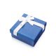 Blue Square Gift Box With White Ribbon, image 