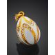 Chic Gilded Silver Enamel Egg Shaped Pendant The Romanov, image , picture 2