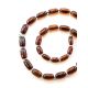 Cognac Amber Beaded Necklace With Bail, image 