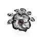 Floral Design Silver Adjustable Ring, Ring Size: Adjustable, image , picture 4