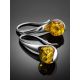 Luminous Lemon Amber Hook Earrings The Leia, image , picture 2