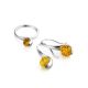 Luminous Lemon Amber Hook Earrings The Leia, image , picture 5