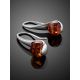 Stylish Cognac Amber Earrings The Leia, image , picture 2