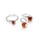 Stylish Cognac Amber Earrings The Leia, image , picture 4