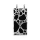 Bold Geometric Silver Jet Pendant, image 