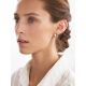 Rose Plated Sterling Silver Creole Stud Hoop Earrings The Liquid, image , picture 3