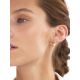 Rose Plated Sterling Silver ​Hammered Abstract Stud Earrings The Liquid, image , picture 3