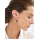 Transformable Gold Playted Silver Hoop Earrings With Natural Cherry Amber And Baroque Pearl The Palazzo, image , picture 2