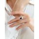 Glossy Silver Adjustable Ring The Liquid, Ring Size: Adjustable, image , picture 4