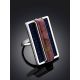 Designer Silver Rhodonite Ring, Ring Size: 8 / 18, image , picture 2