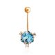 Dazzling Topaz Navel Piercing, image 