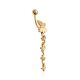Butterfly Motif Gilded Silver Navel Piercing, image , picture 3