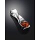 Twisted Design Silver Amber Pendant The Leia, image , picture 2
