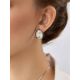 Chic Silver Earrings With Pearls And Enamel, image , picture 3