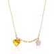 Romantic Gilded Silver Necklace With Amber And Pearl Pendants The Palazzo, image 