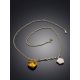 Romantic Gilded Silver Necklace With Amber And Pearl Pendants The Palazzo, image , picture 2