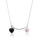 Cute Silver Necklace With Amber And Pearl Pendants The Palazzo, image 
