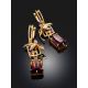 Fabulous Gilded Silver Ametrine Earrings With Amethyst And Citrine, image , picture 2
