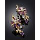 Floral Design Amethyst Topaz Earrings, image , picture 2