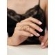 Criss Cross Design Gilded Silver Crystal Ring, Ring Size: 7 / 17.5, image , picture 3