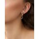 Bright Gilded Silver Garnet Earrings, image , picture 3