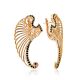 Wing Motif Gilded Silver Earrings, image 