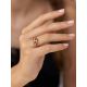 Refined Gilded Silver Garnet Ring, Ring Size: 6 / 16.5, image , picture 3
