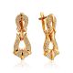 Gilded Silver Crystal Encrusted Drop Earrings, image 