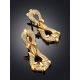 Gilded Silver Crystal Encrusted Drop Earrings, image , picture 2