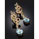 Refined Gilded Silver Topaz Drop Earrings, image , picture 2