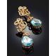 Classy Blue Topaz Drop Earrings, image , picture 2