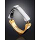 Trendy Bicolor Silver Ring, Ring Size: 12 / 21.5, image , picture 2