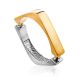 Trendy Bicolor Silver Ring, Ring Size: 12 / 21.5, image 