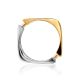 Trendy Bicolor Silver Ring, Ring Size: 12 / 21.5, image , picture 3
