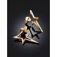 Trendy Gilded Silver Star Shaped Stud Earrings, image , picture 2