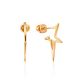 Trendy Gilded Silver Star Shaped Stud Earrings, image 