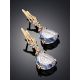 Luminous Blue Quartz Drop Earrings, image , picture 2