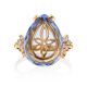Gilded Silver Blue Quartz Ring, Ring Size: 8 / 18, image , picture 4